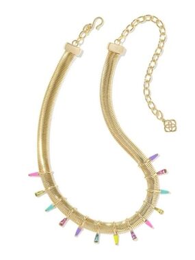 ✨️▪️Kendra Scott▪️ Kelsey Multi Color Gold Enamel and Stone Statement Necklace